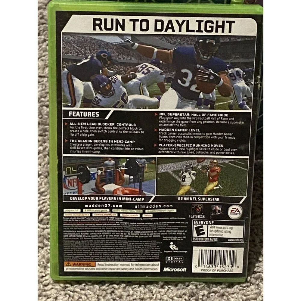 Madden NFL 07 (Microsoft Xbox 360, 2006) Free Fast Shipping